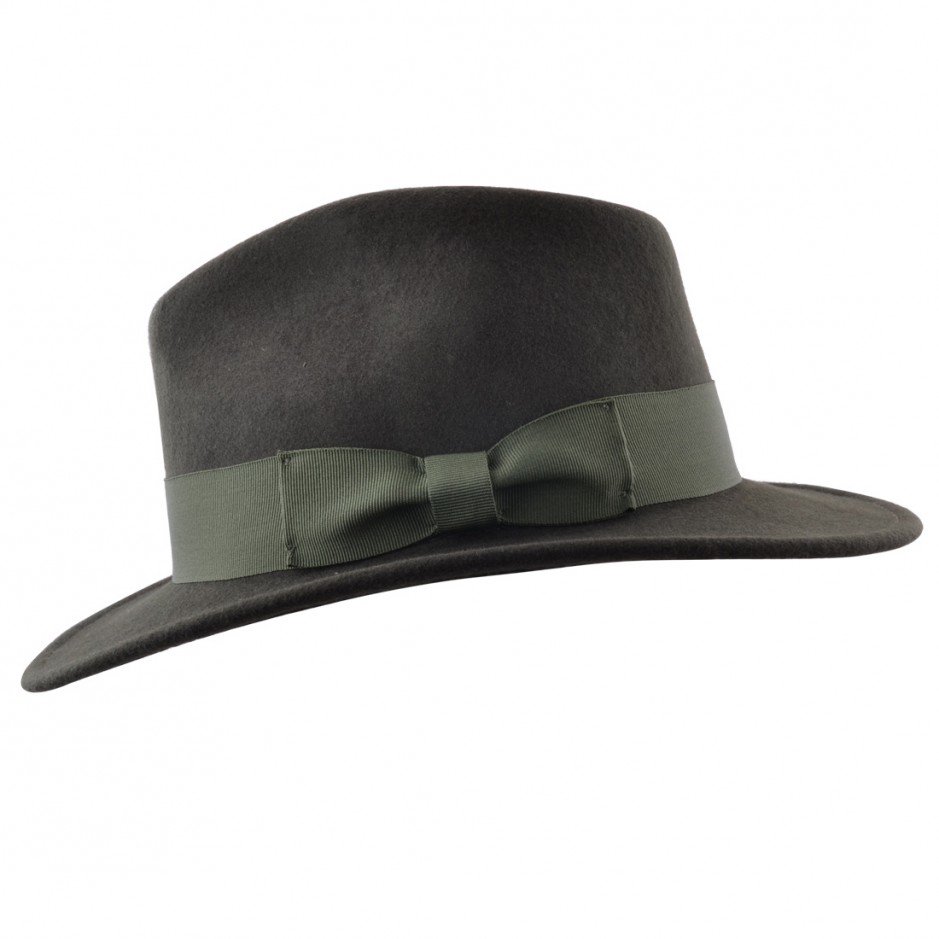 dark green felt hat