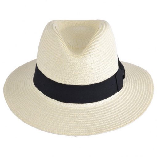 summer cream fedora hat