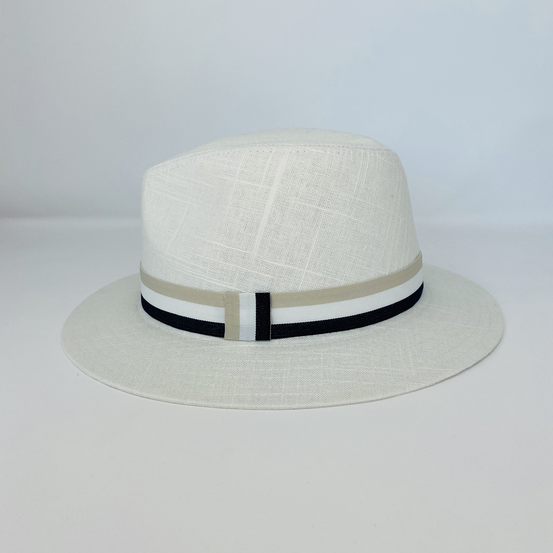 Oxford Linen Mens Summer Fedora Hat - Rose and Bows