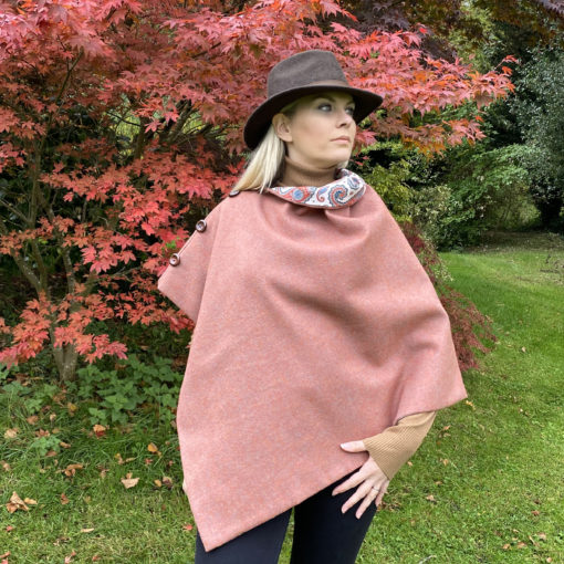 terracotta-wool-poncho-cape-rose-and-bows