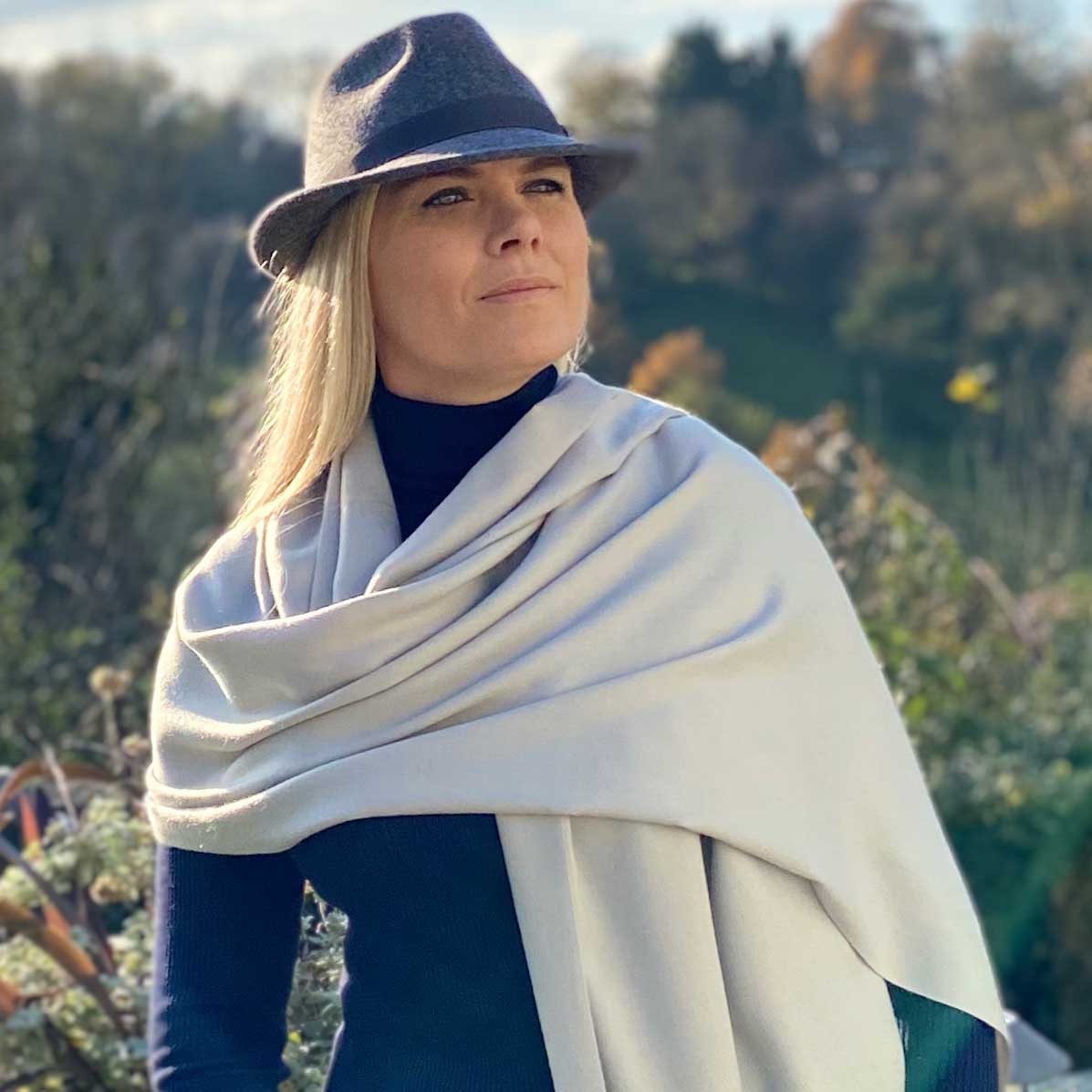 silver cashmere wrap