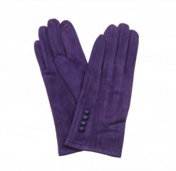 Purple-button-glove