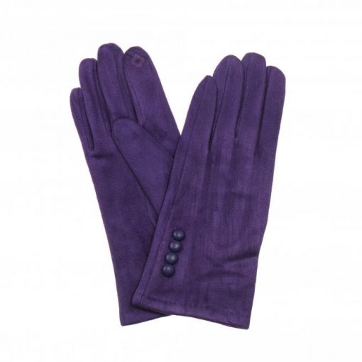 Purple-button-glove