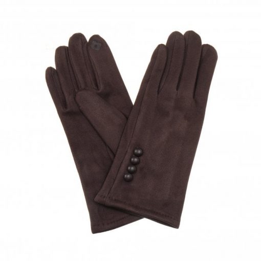 Chocolate-brown-button-glove